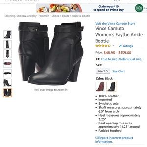 Vince Camuto Black Faythe Ankle Boots